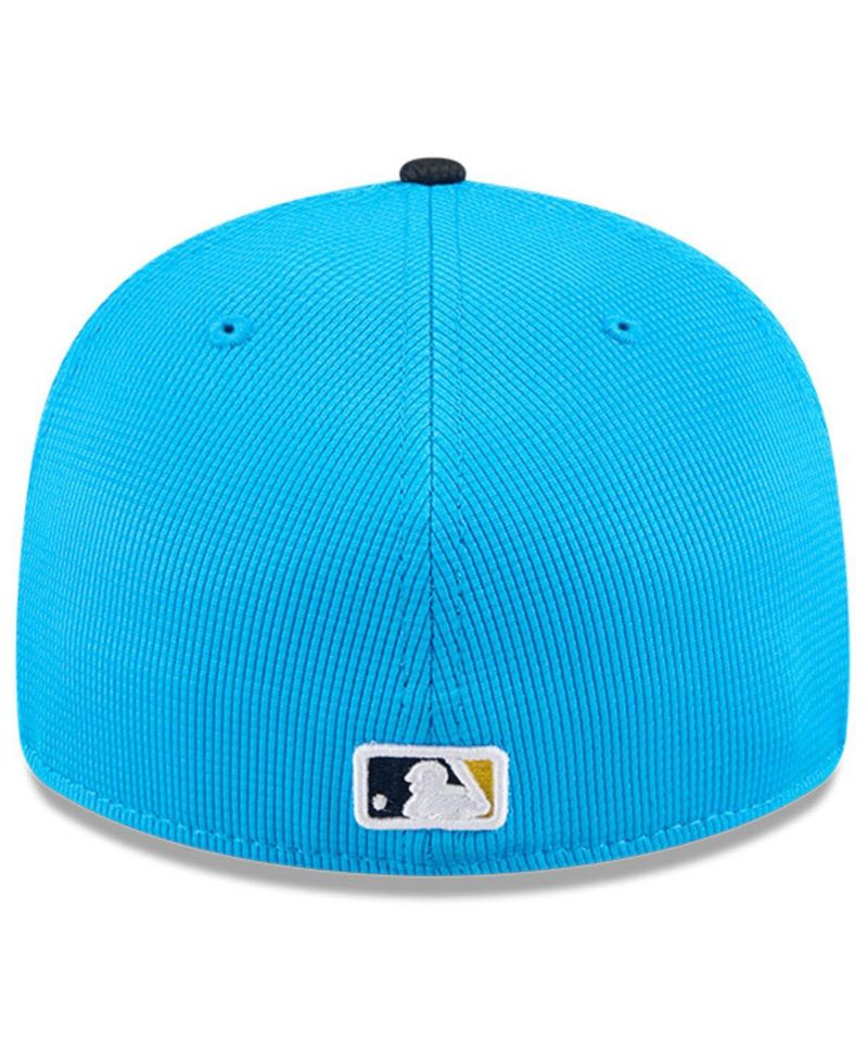 Men's Neptune Blue/Navy Philadelphia Phillies City Connect Batting Practice Low Profile 59FIFTY Fitted Hat