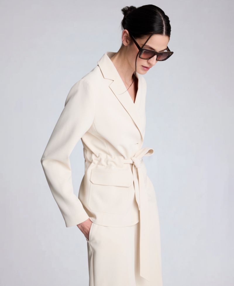 Women's Notch Collar Vision Twill Belted Jacket
