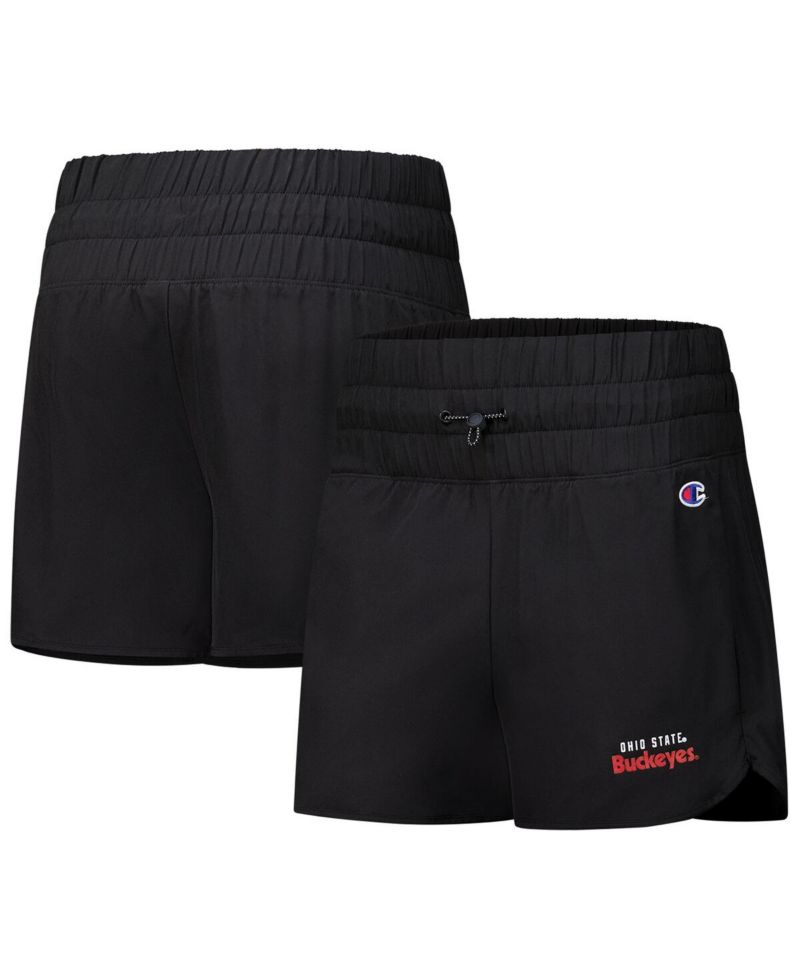Women's Black Ohio State Buckeyes Tailgate Her Woven Shorts