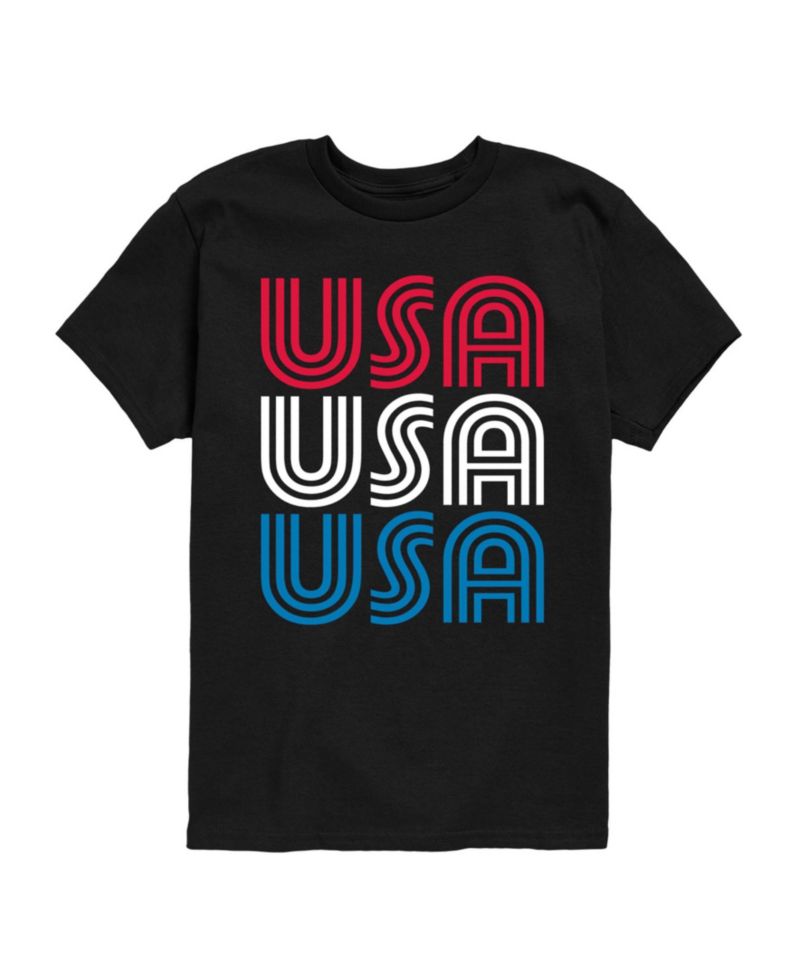 Boys' 8-20 Retro USA Stacked Short -Sleeve Graphic T-Shirt