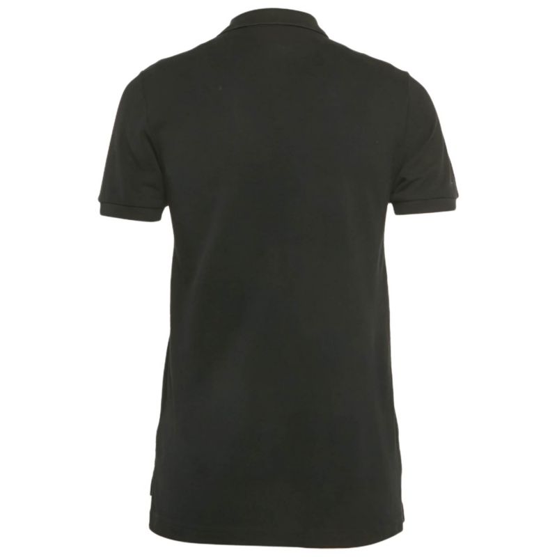 Men's Couture Black Embroidered Cotton Polo T-Shirt