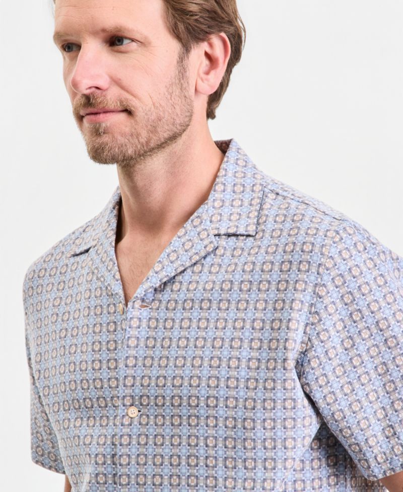 Men's Textured Yard Short-Sleeve Shirt