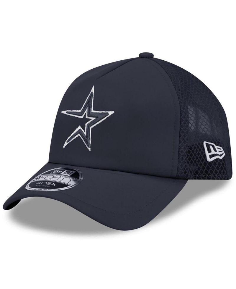 Men's Navy Houston Astros 2026 Batting Practice Alternate Apex 9FORTY Adjustable Hat