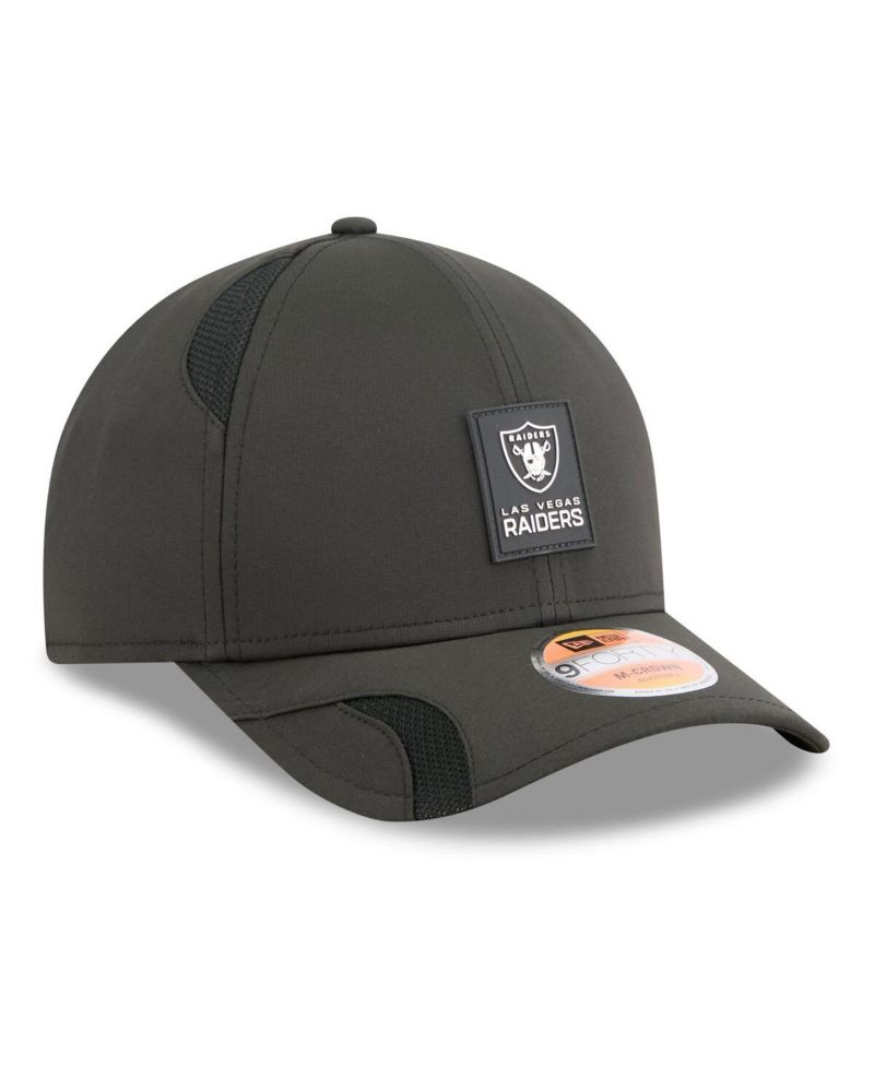 Men's Black Las Vegas Raiders 2025 Sideline M-Crown 9FORTY Adjustable Hat