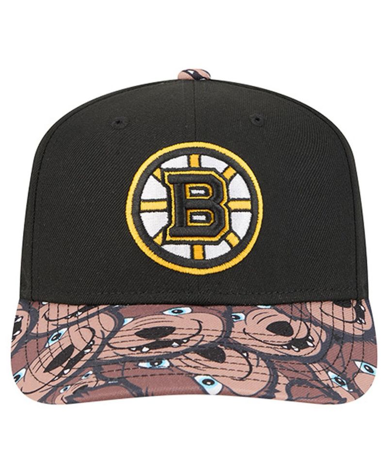 Men's Black Boston Bruins Mascot Visor 9SEVENTY Adjustable Hat