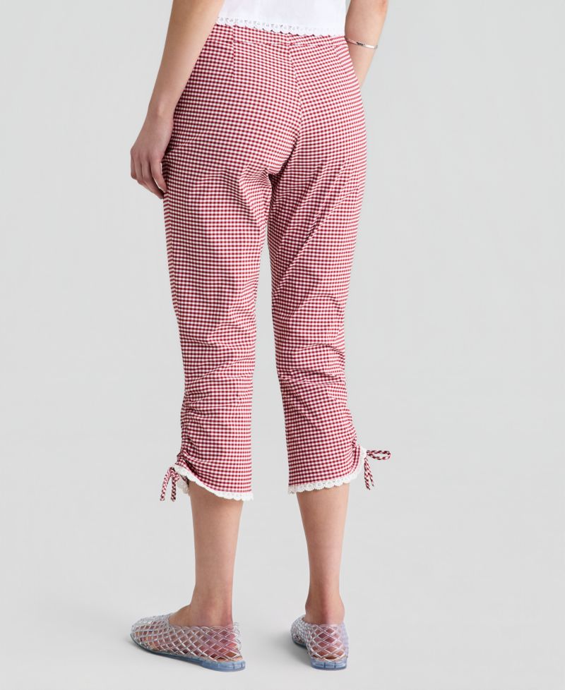 Women's Gingham Capri Pants
