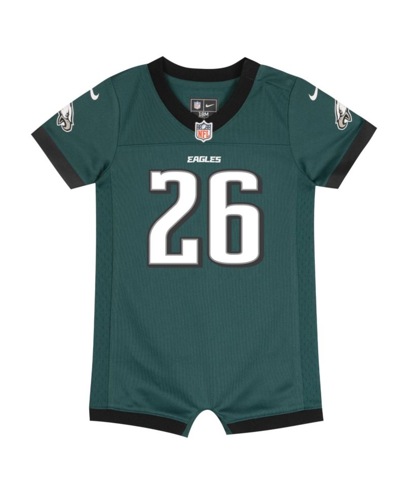 Baby Boys and Girls Saquon Barkley Midnight Green Philadelphia Eagles Romper Jersey