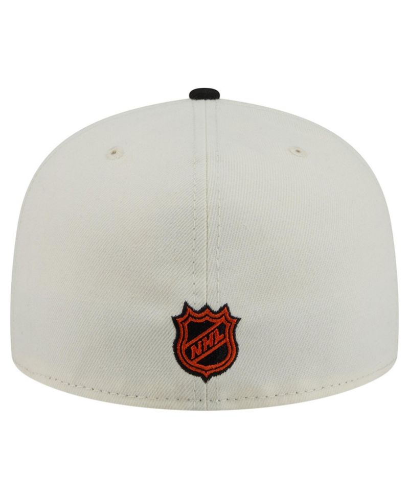 Men's Cream/Black Philadelphia Flyers Localized Stitched 59FIFTY Fitted Hat