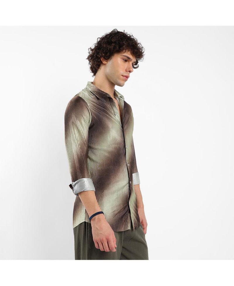 Campus Ombre-Pleated Shirt