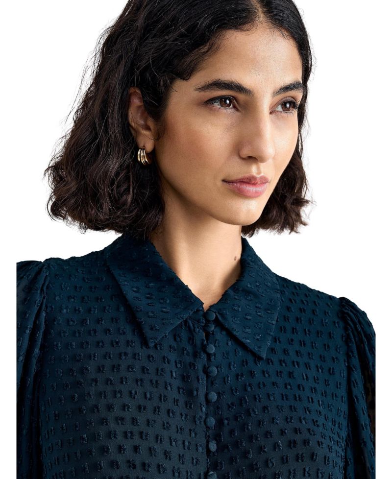 Women's Maeve Textured Belted Midi Shirt Dress