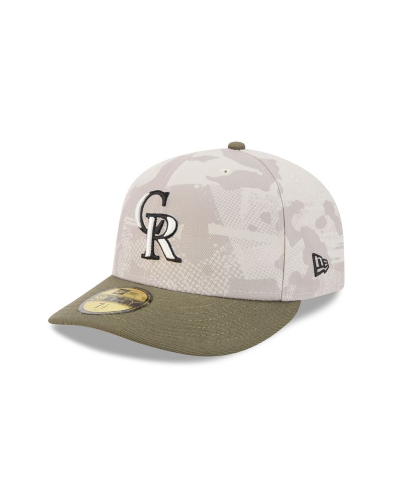 Men's Light Beige/Olive Colorado Rockies 2025 Armed Forces Day 59FIFTY Fitted Hat