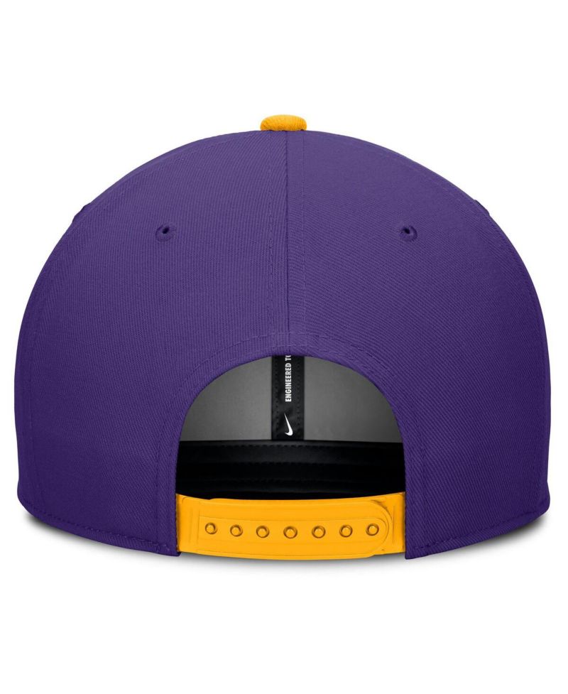 Men's Purple/Cream LSU Tigers Pro Legacy Script Snapback Hat