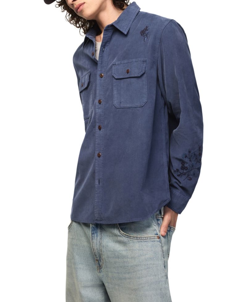 Men's Embroidered Corduroy Workshirt