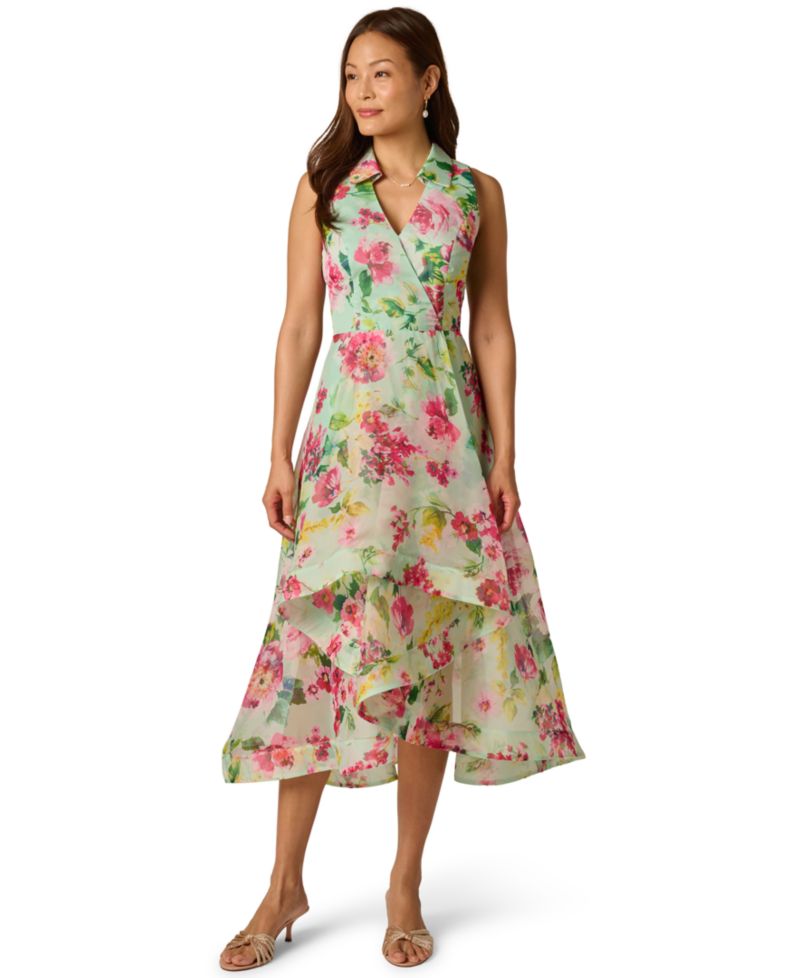 Women’s Printed High-Low Midi Dress