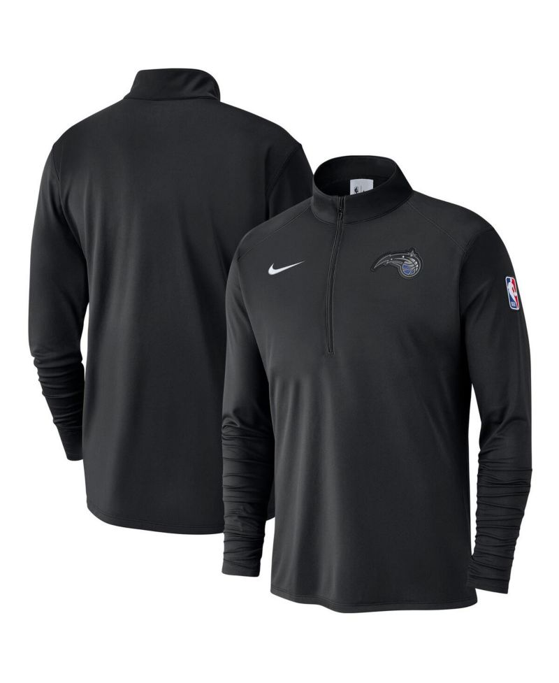 Men's Black Orlando Magic 2024/25 Courtside Performance Half-Zip Top