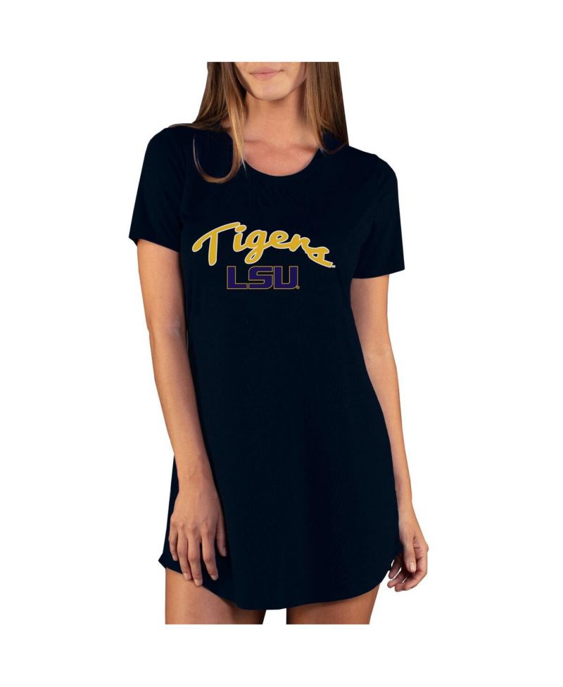 Women's Black LSU Tigers Marathon Nightshirt