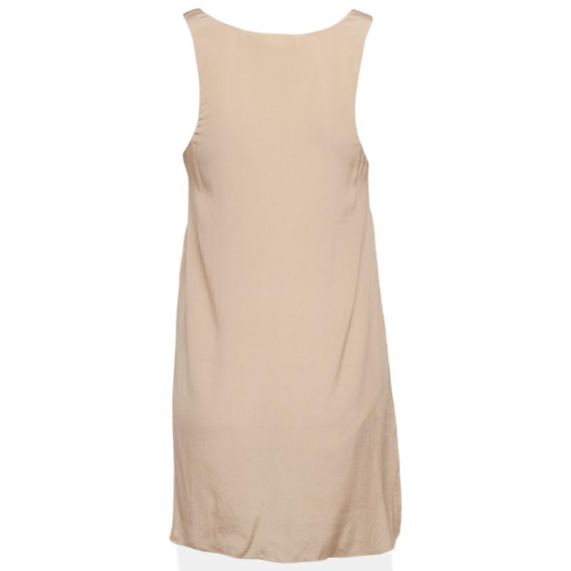 Women's Powdery Pink Silk Scoop Neck Tank Top
