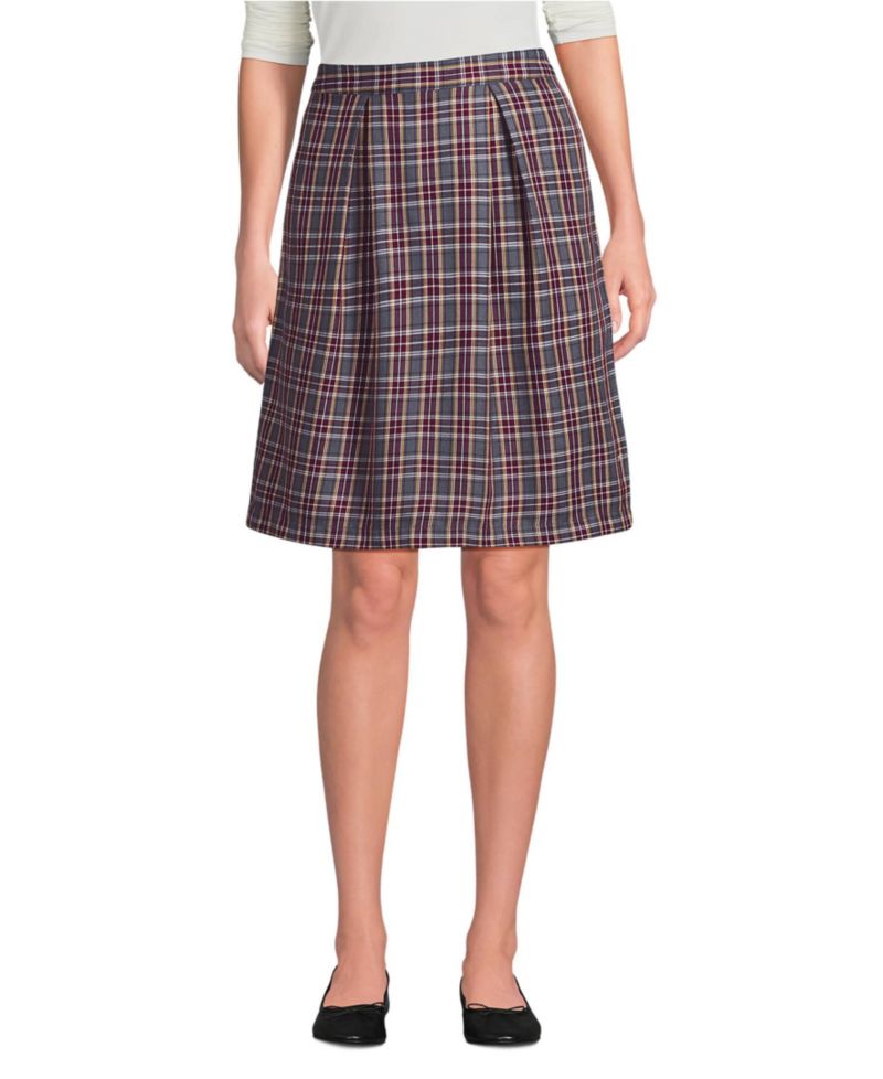 Women's Top of Knee Plaid Skort
