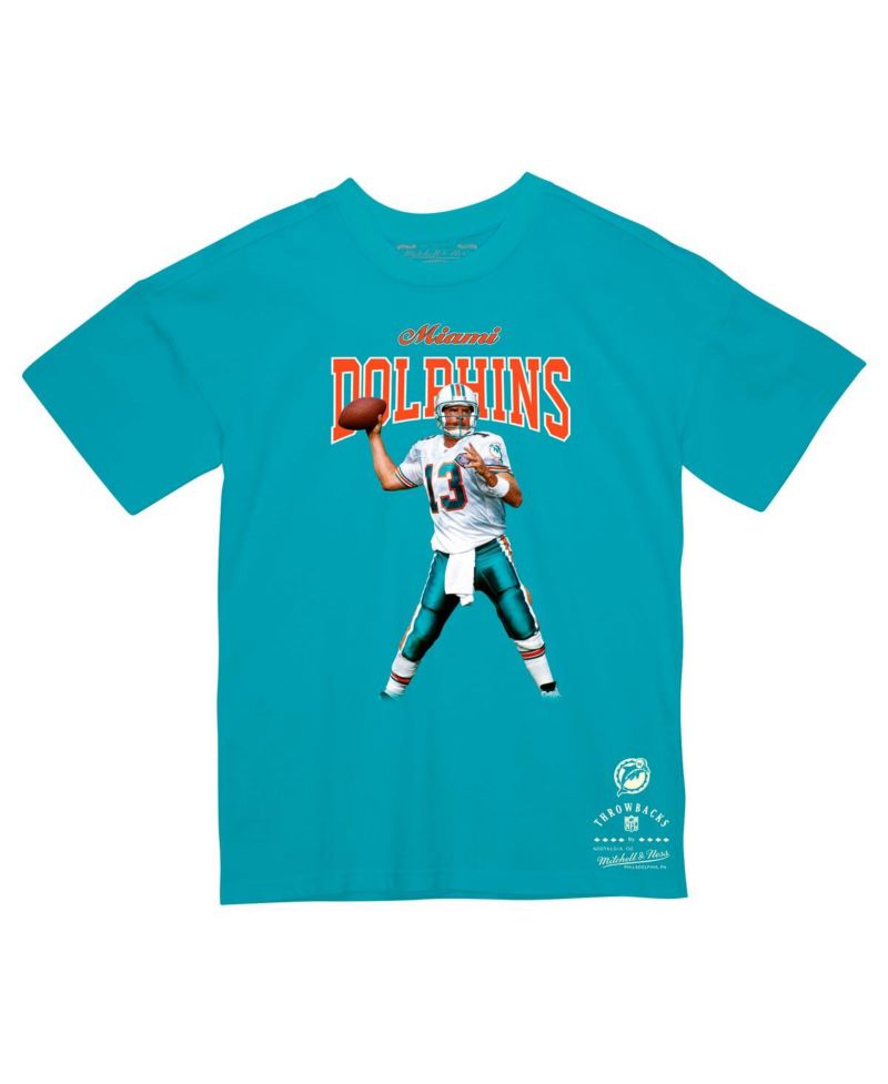 Men's Dan Marino Aqua Miami Dolphins Sideline Retired Player T-Shirt