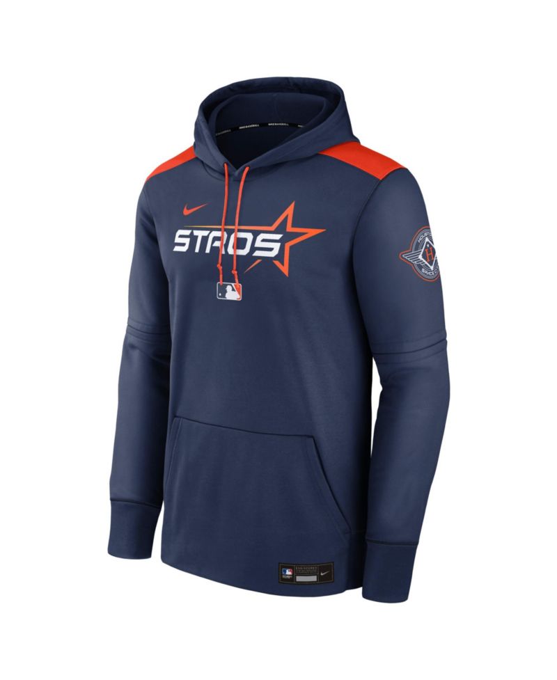 Men's Navy Houston Astros 2025 City Connect Authentic Collection Performance Pullover Hoodie