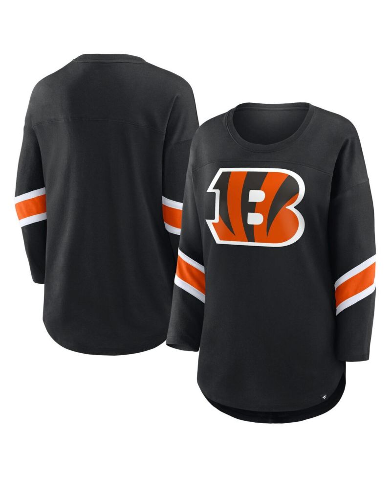 Women's Black Cincinnati Bengals Redzone 3/4-Sleeve T-Shirt
