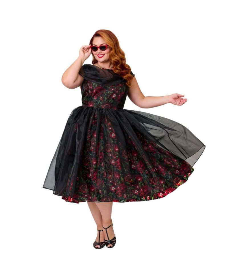 Plus Size Modern Art Swing Dress