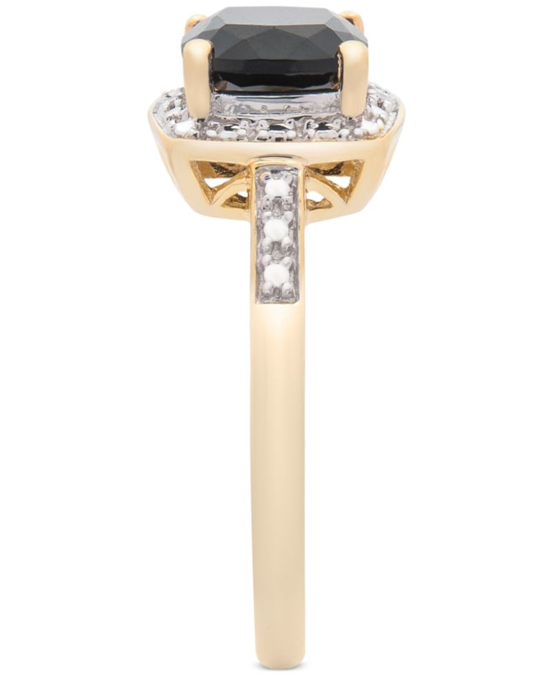 3-Pc. Set Onyx & Diamond Accent Pendant Necklace, Ring and Stud Earrings in 14k Gold-Plated Sterling Silver (Also Available in Sterling Silver)
