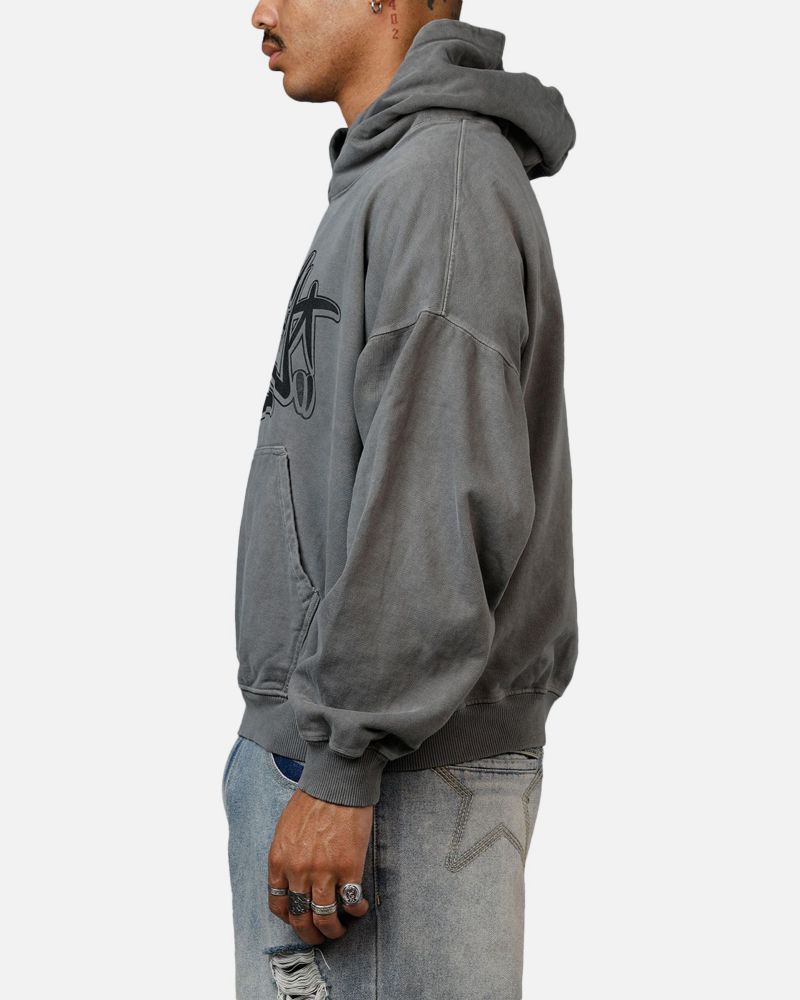 Men's Tagged Hoodie Sweatshirt - Washed Charcoal M