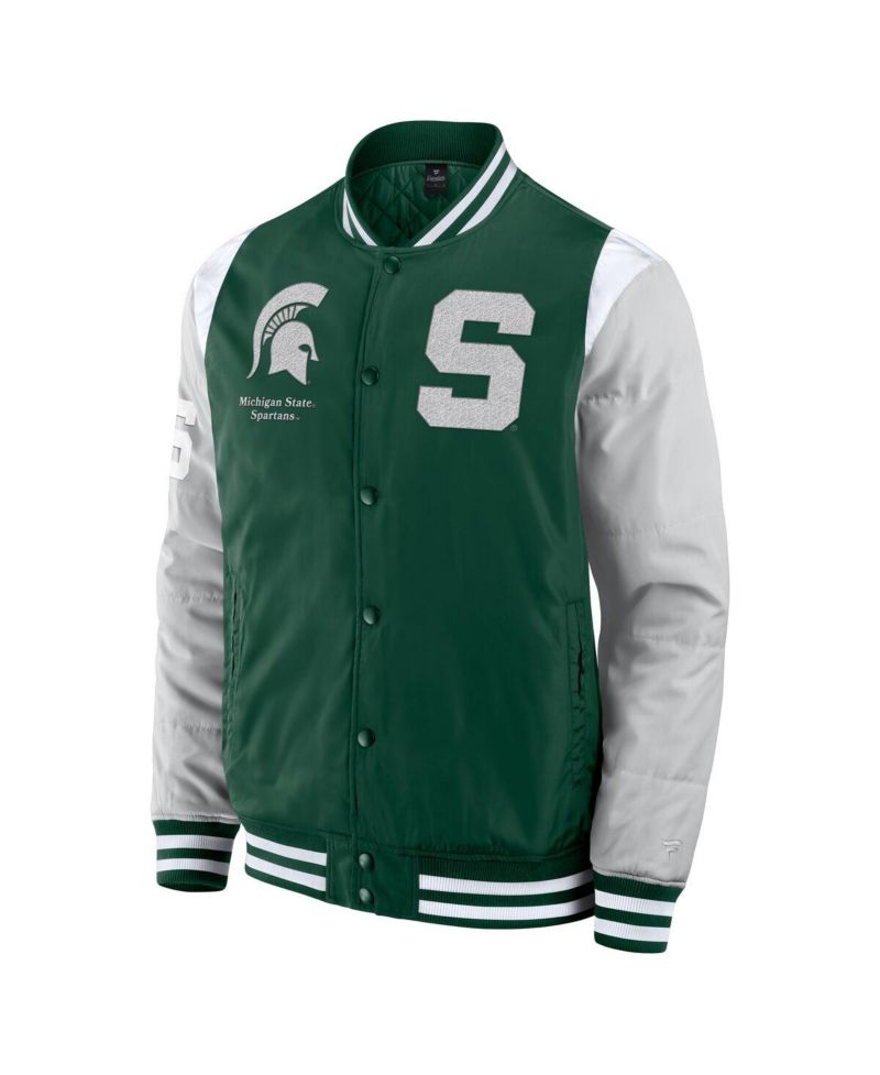 Men's Green Michigan State Spartans Elements Elite Full-Snap Jacket