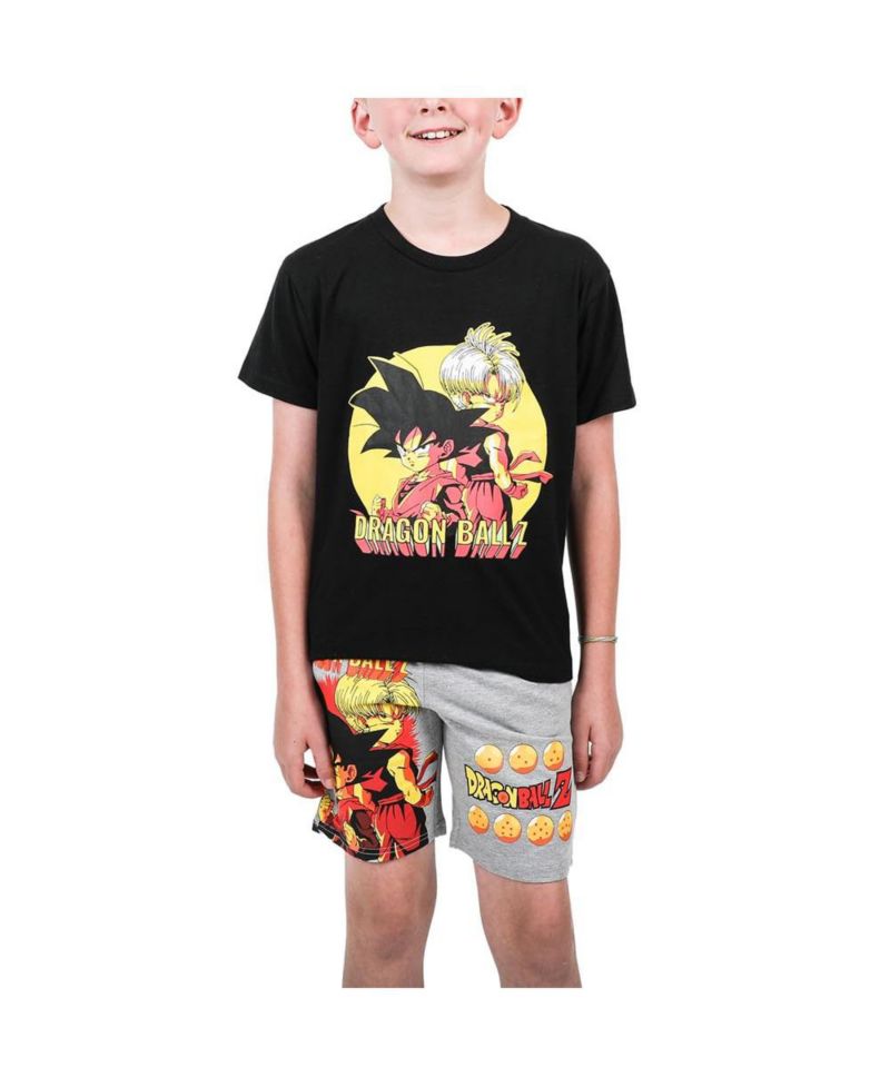 Boys Anime Heroes Graphic Tee And Shorts Set