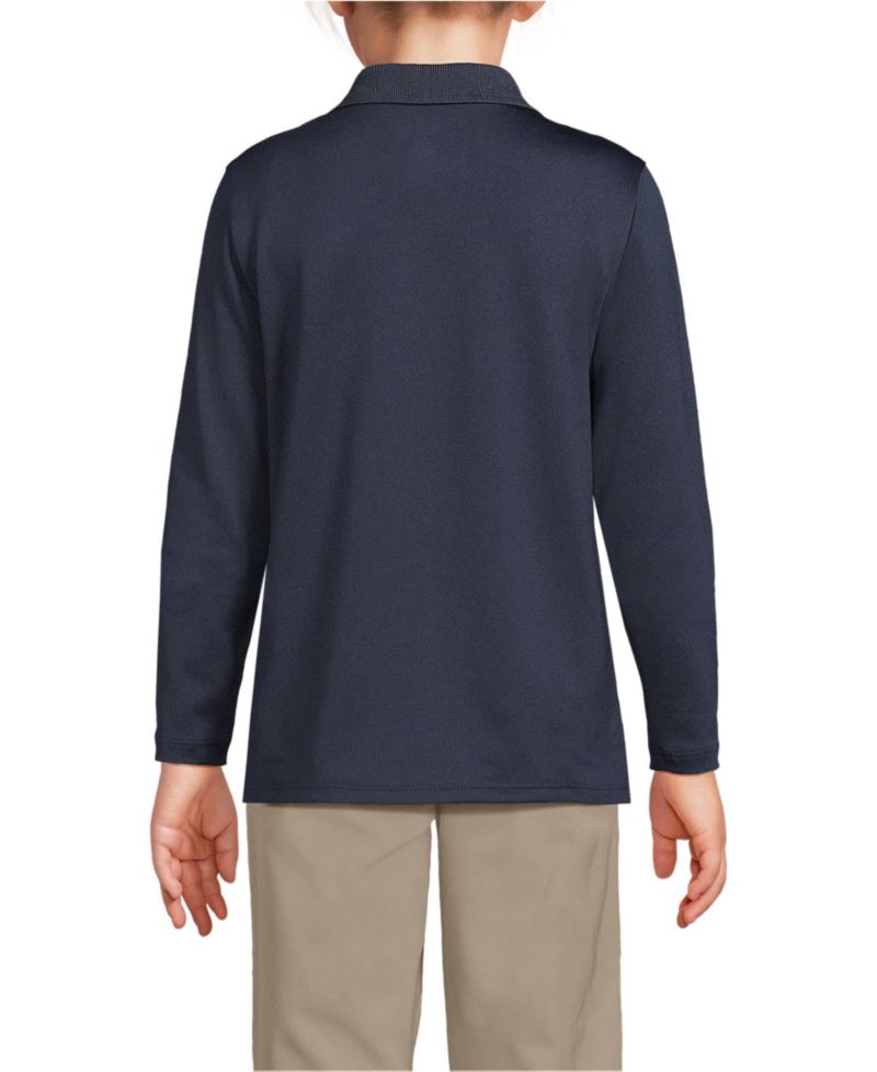 Girls Long Sleeve Feminine Fit Rapid Dry Polo Shirt