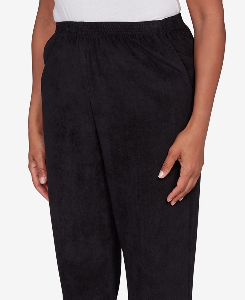 Petite Corduroy Elastic Waistband Pants
