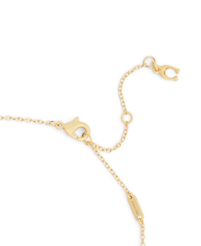 Faux Stone Halo Circle Pendant Necklace