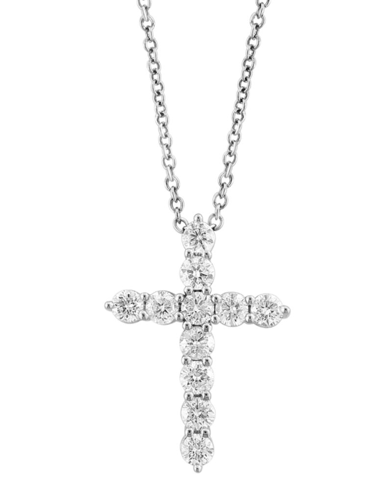 Diamond Pendant Necklace (3/4 ct. t.w.) in 14k White Gold