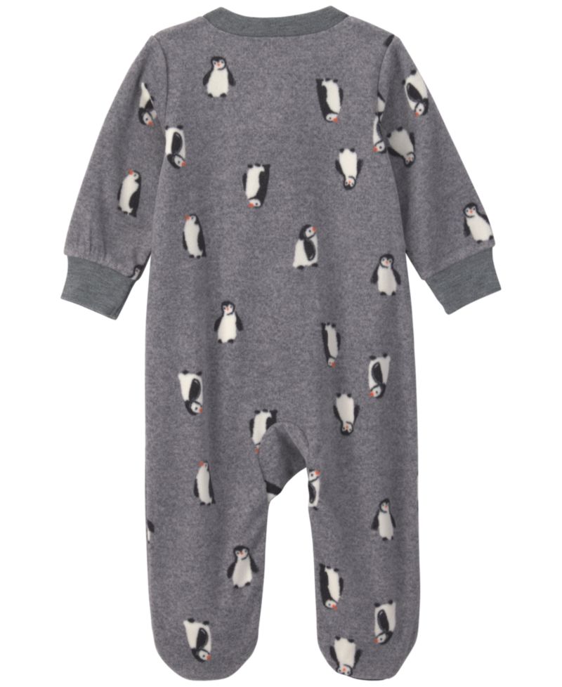 Baby Boys' Penguin Fleece 2-Way Zip Sleep & Play