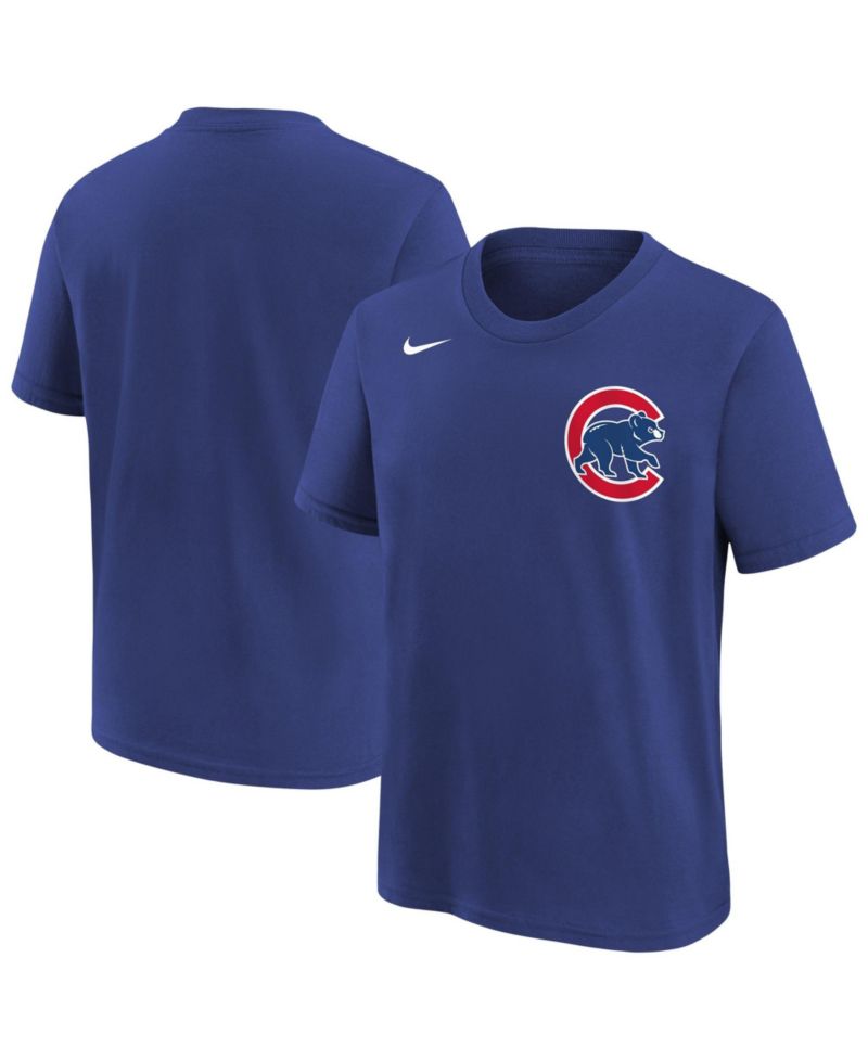 Big Boys and Girls Royal Chicago Cubs Wordmark T-Shirt