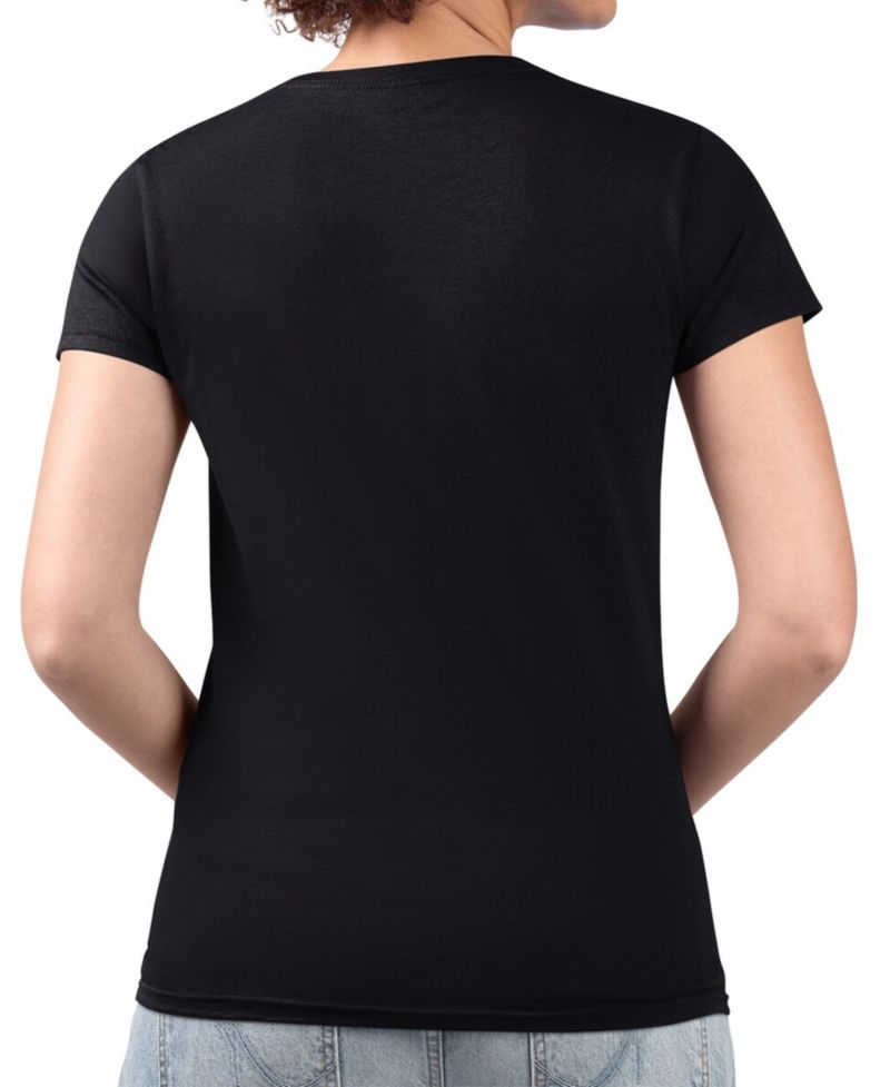 Women's Black San Antonio Spurs Super-Slim Fit Lightweight Flowers Team Logo Graphic V-Neck T-Shirt