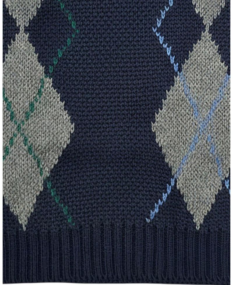 Little Boys 5-7 Organic V-Neck Argyle Sweater Vest