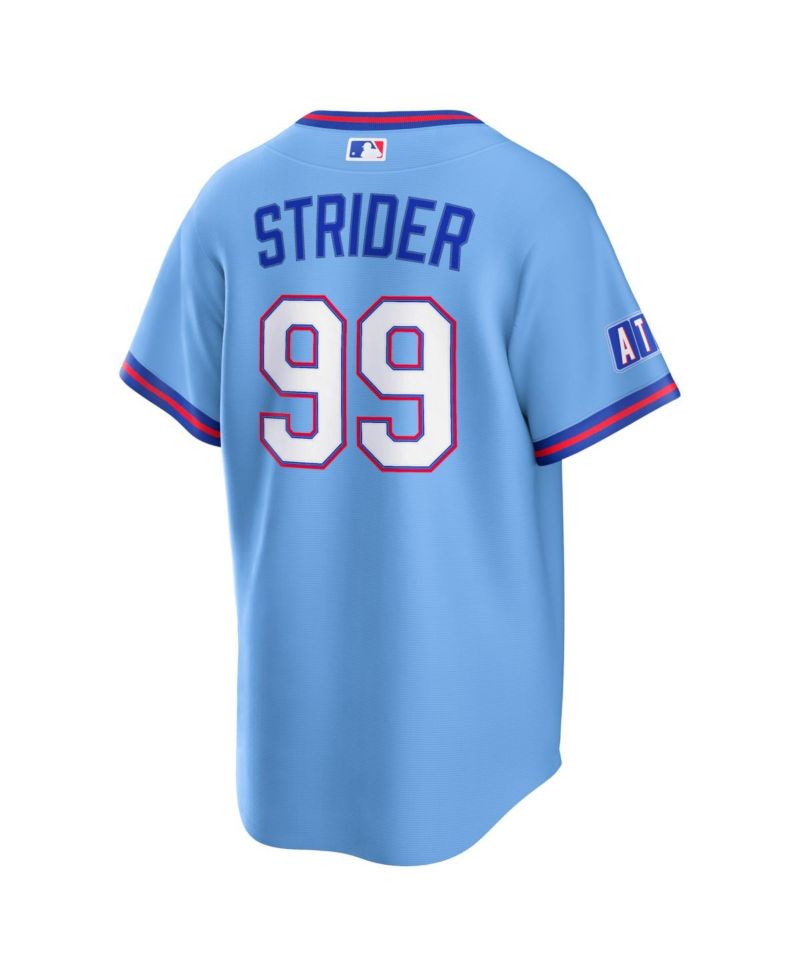 Men's Spencer Strider Powder Blue Atlanta Braves 2026 City Connect Stadium Jersey