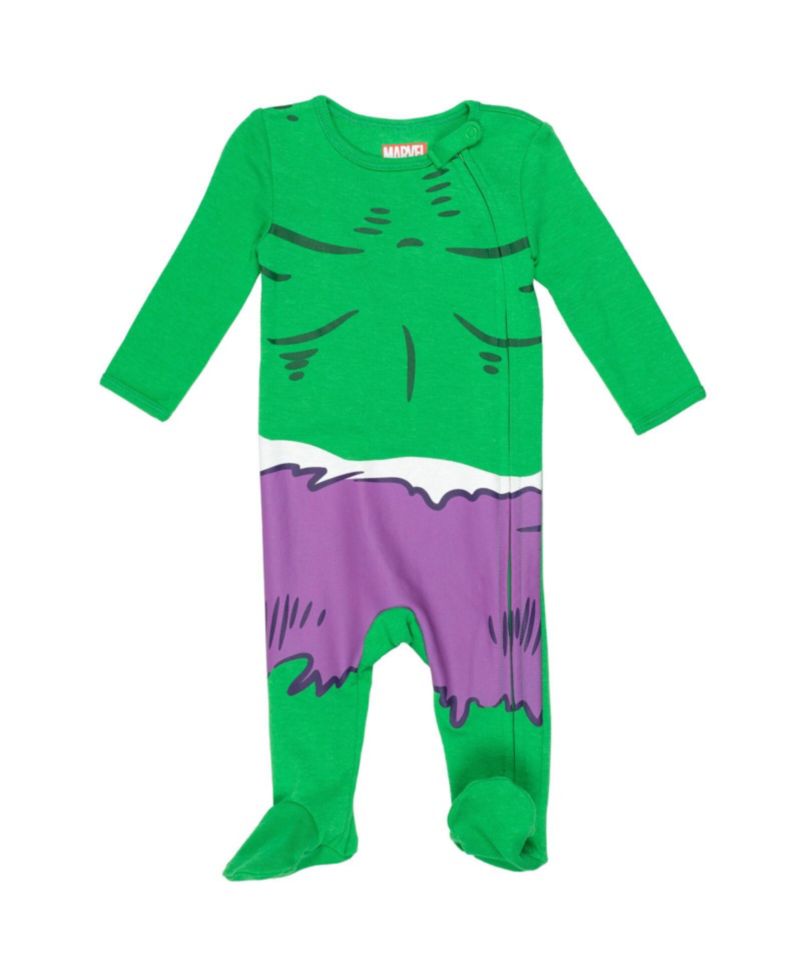 Avengers Baby Boys 3 Pack Zip Up Sleep N' Play Coveralls