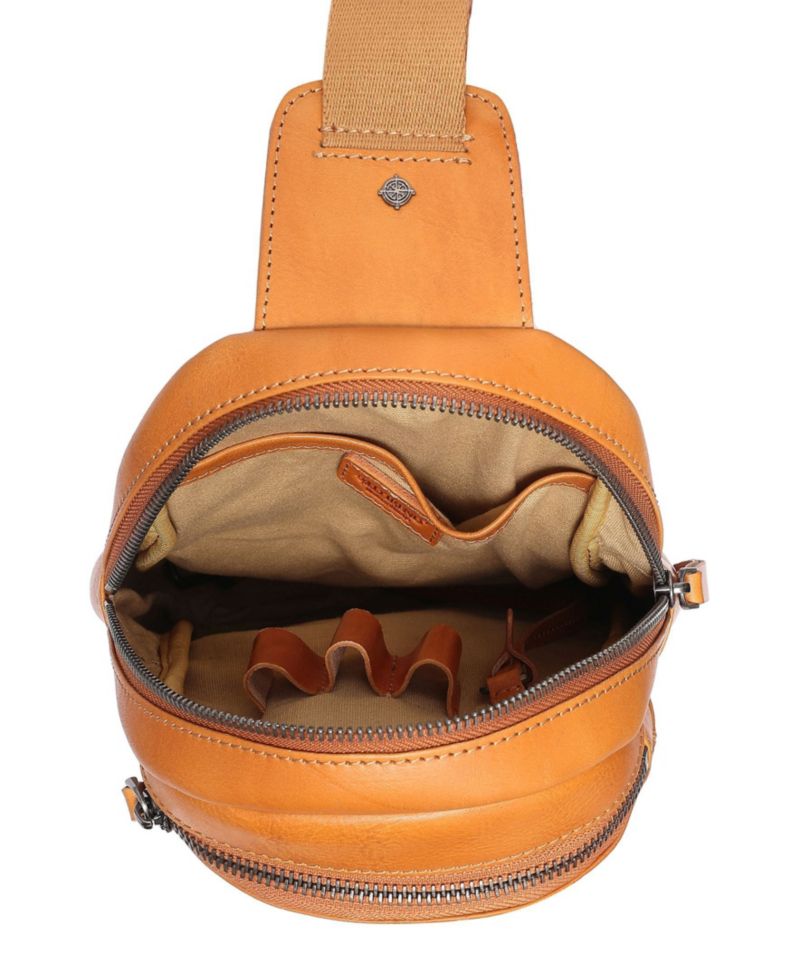 Sun-Wing Leather Sling Bag