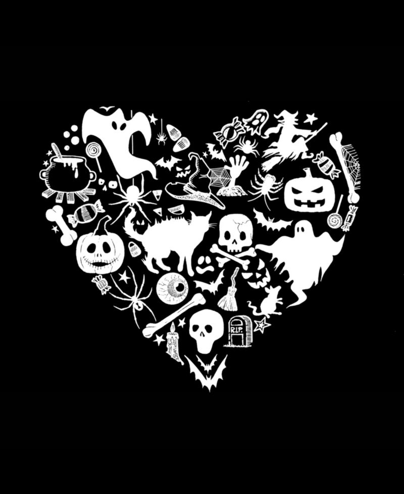 Men's Skull Pattern Heart Word Art Graphic Tank Top