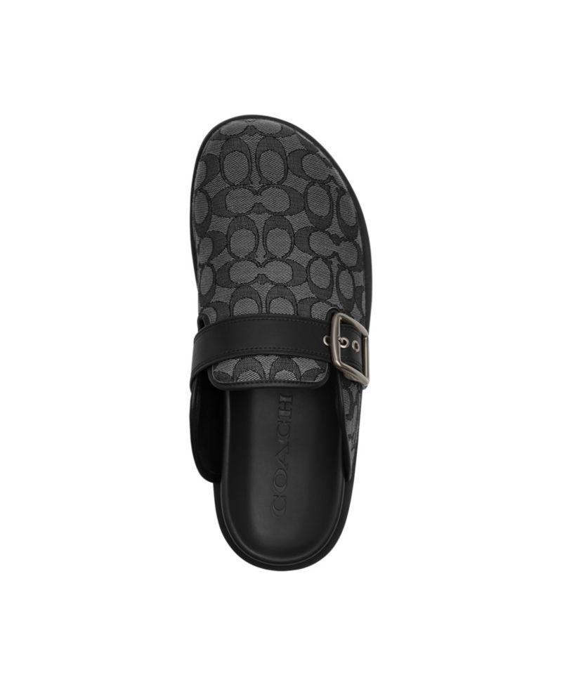 Men's Buckle Clog in Signature Jacquard