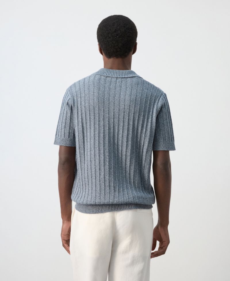 Men's Cotton Fine-Knit Polo Shirt