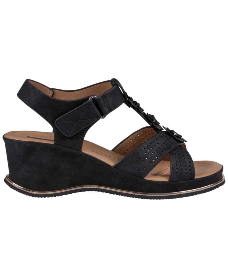 Women's Miko Floral Round Toe Wedge Sandals