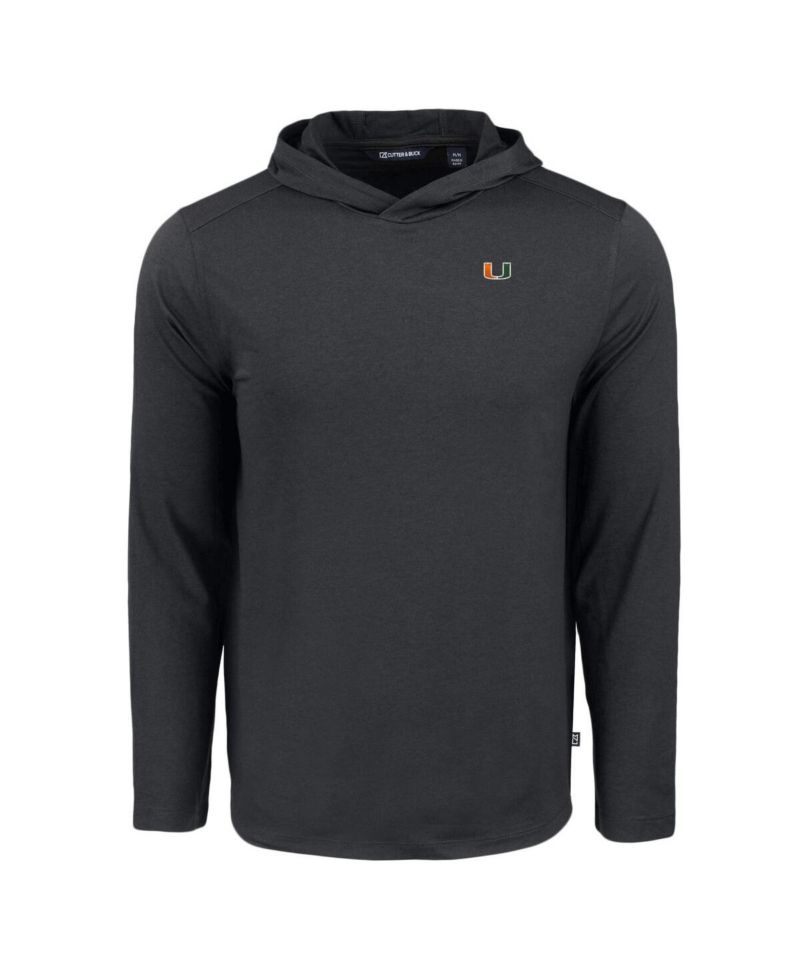 Men's Black Miami Hurricanes Coastline Epic Comfort Long Sleeve Hoodie T-Shirt