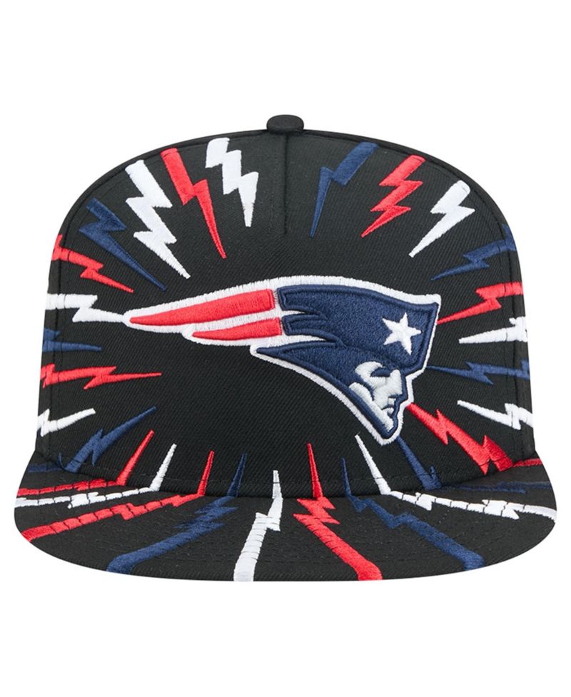 Men's Black New England Patriots Bolt A-Frame 9FIFTY Snapback Hat