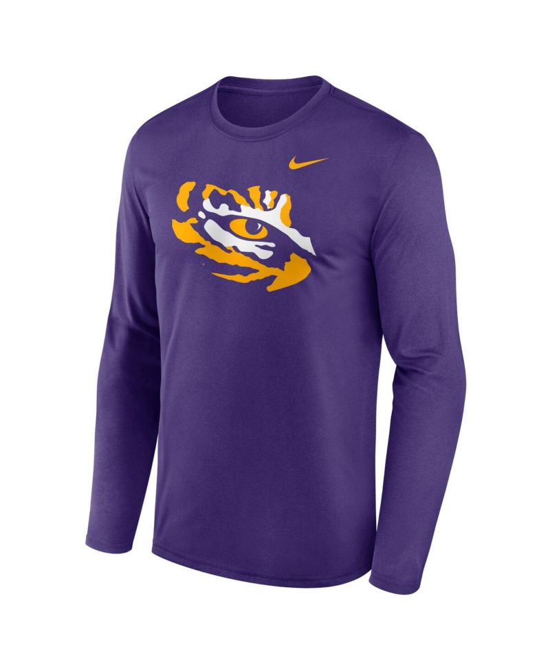 Men's Purple LSU Tigers Primetime Alternate Logo Legend Long Sleeve T-Shirt