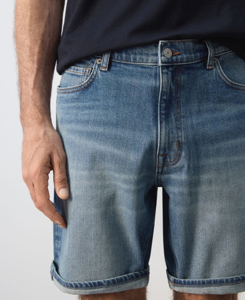 Men's Slim-Fit Denim 9.45" Bermuda Shorts