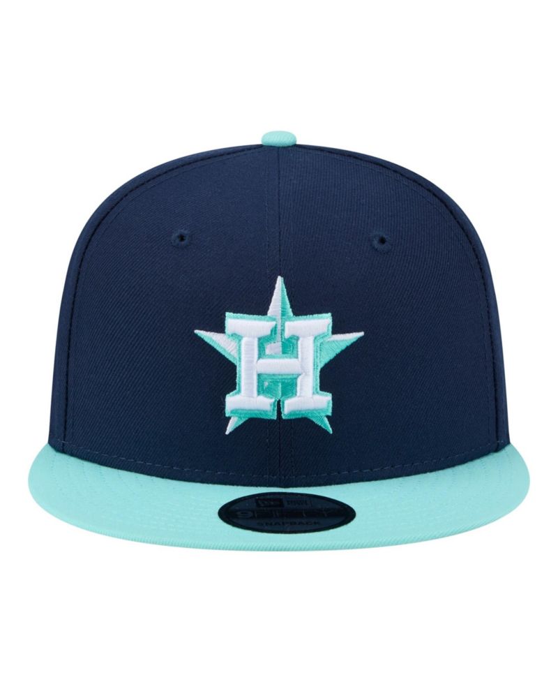 Men's Navy/Turquoise Houston Astros Two-Tone Color Pack 9FIFTY Snapback Hat